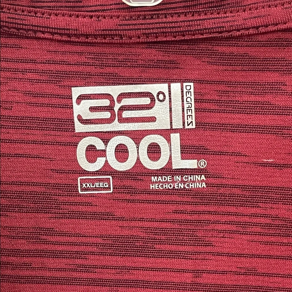 🆕 ❤️ 32 DEGREES COOL Burgendy Men’s Polo Size XXL